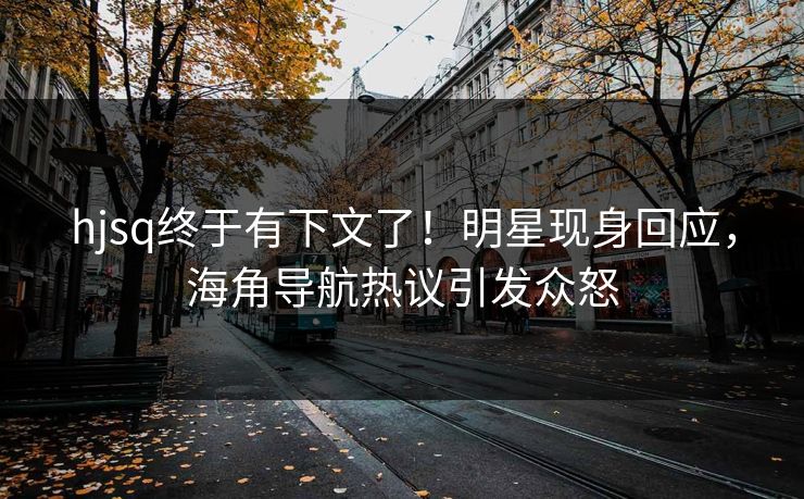 hjsq终于有下文了！明星现身回应，海角导航热议引发众怒