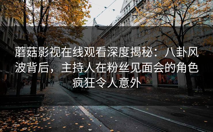 蘑菇影视在线观看深度揭秘:八卦风波背后,主持人在粉丝见面会的角色疯狂令人意外 蘑菇影视在线观看深度揭秘:八卦风波背后,主持人在粉丝见面会的角色疯狂令人意外